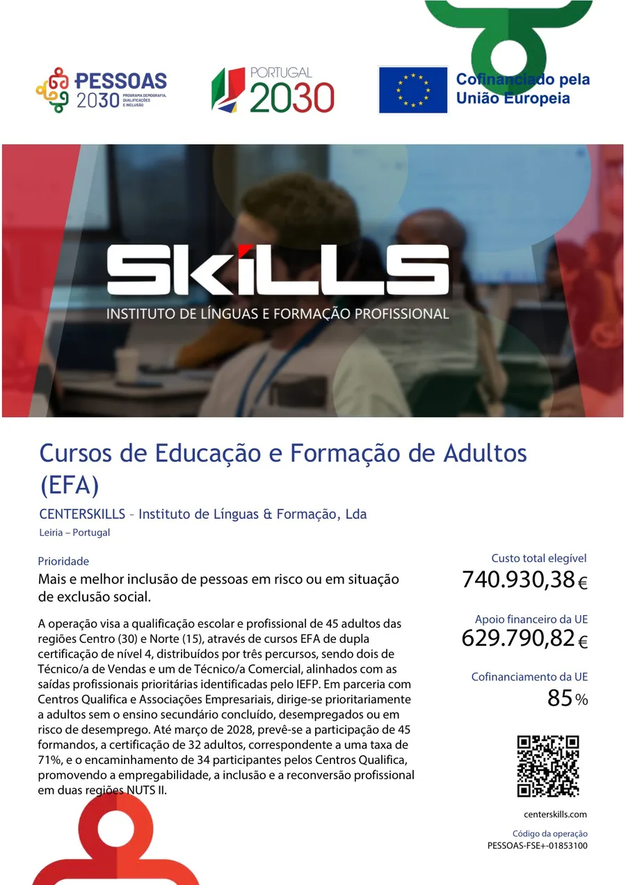 Ficha técnica da operação PESSOAS-FSE+-01853100